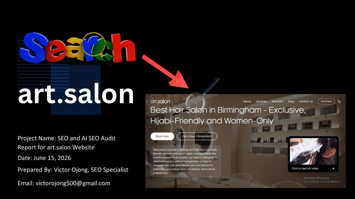 Art Salon SEO audit preview