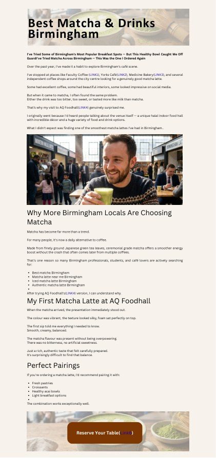 Best Matcha Birmingham article preview