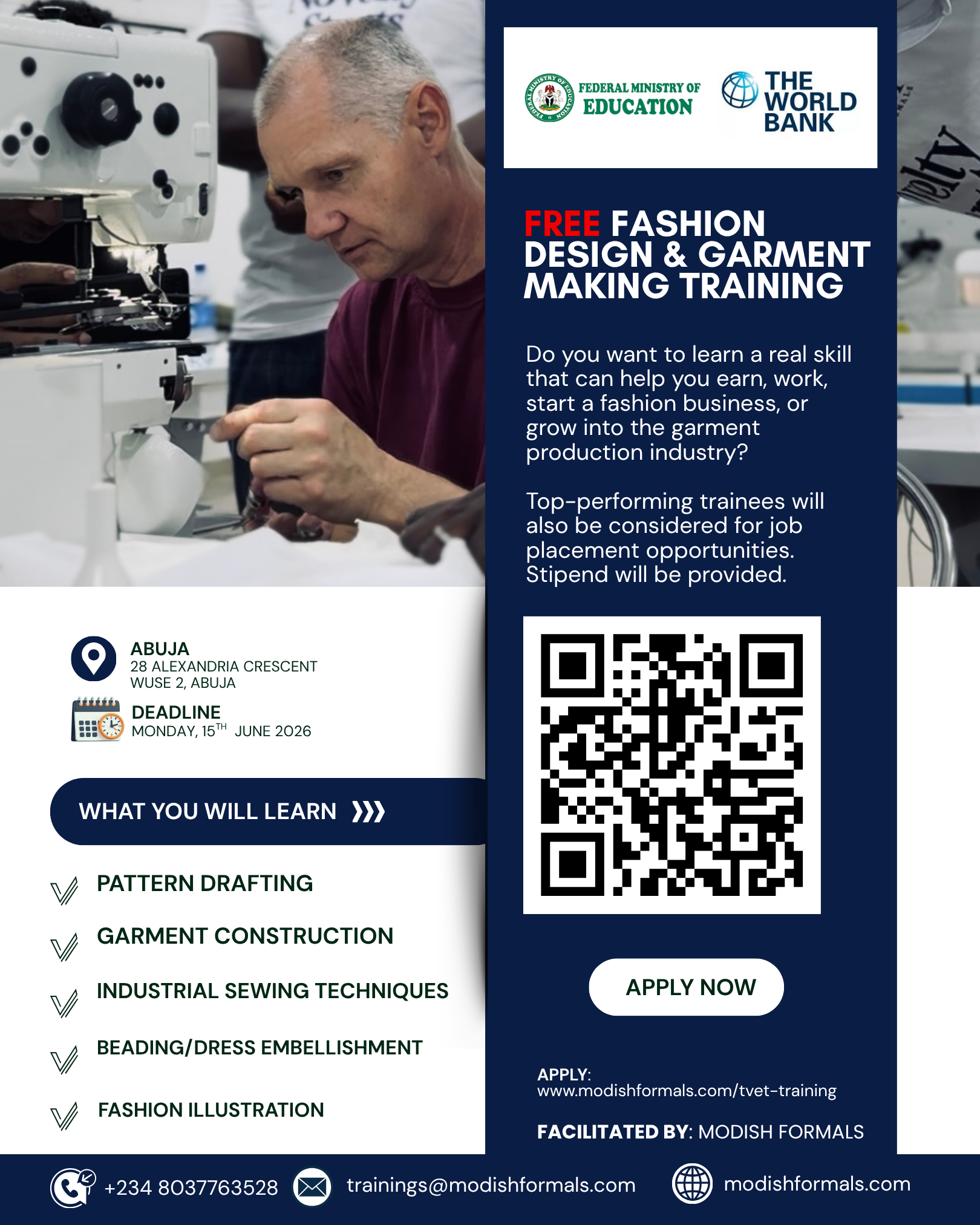 T-VET training campaign poster